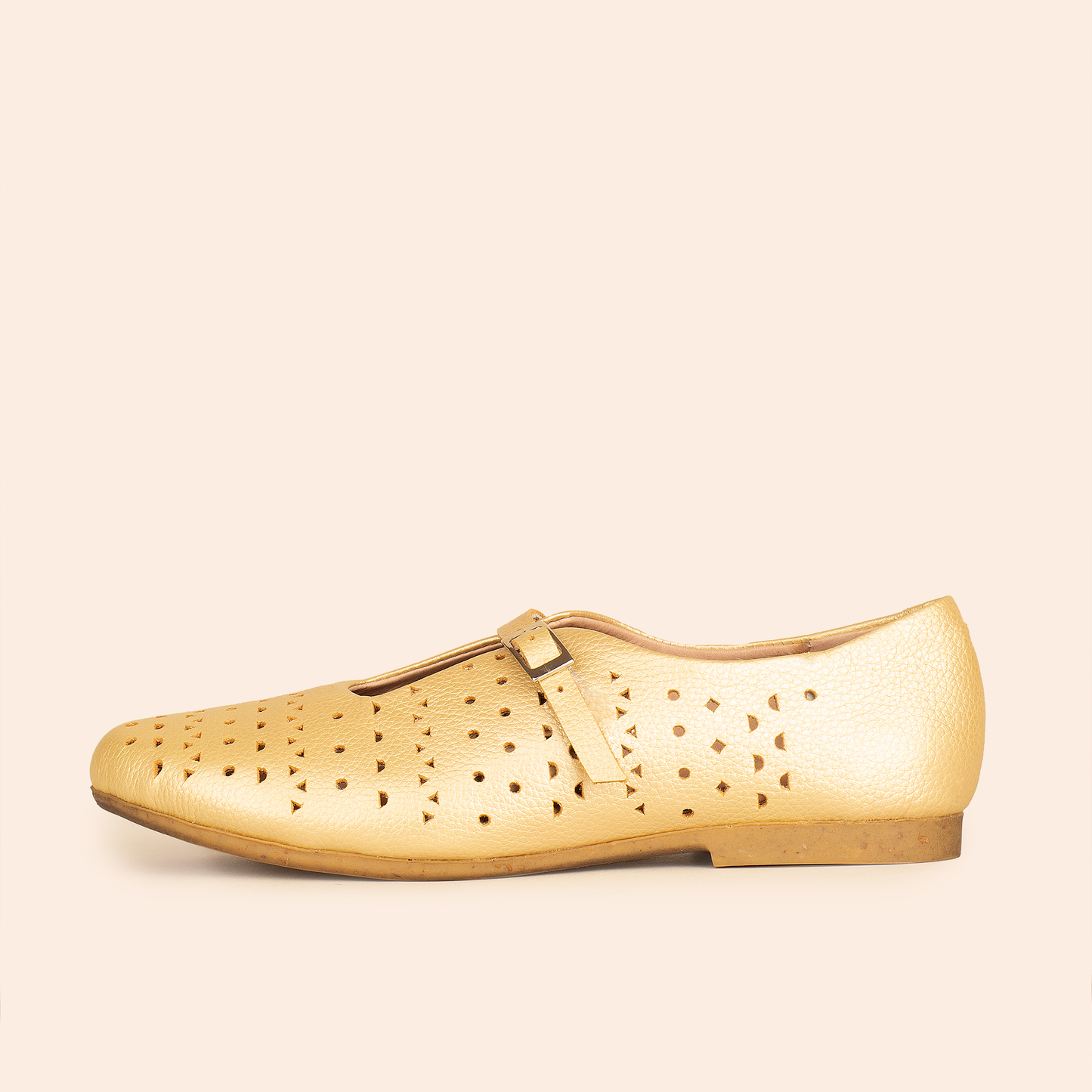 Baleta perforada gold