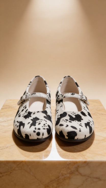 BALETAS PRINT BLANCO/NEGRO